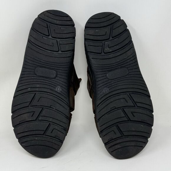 Skechers Jammers Platform Sandals Mens 13 Brown Leather Chunky Sole Vintage Y2K - Picture 13 of 16